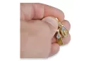 14 كارت من الذهب الأصفر 14K (585) Zircon أقراط vec067y روسي سوفيتي الاتحاد السوفيتي مجوهرات فينتاج آرت ديكو style