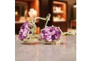 Yellow 14k gold 14K (585) Amethyst earrings vec079y Russian Soviet USSR Vintage Jewlery Art Deco style