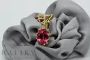 14 Karat Gelbgold 14K (585) Ruby ohrringe vec079y Russisch Sowjetisch UdSSR Vintage Art Deco style