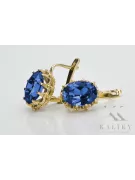14-ка/желтое золото 14K (585) Sapphire Серьги vec079y Русский Советский СССР Винтаж изделия Ар-деко style
