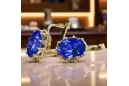 14-ка/желтое золото 14K (585) Sapphire Серьги vec079y Русский Советский СССР Винтаж изделия Ар-деко style