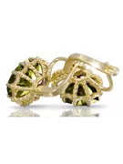 14-ка/желтое золото 14K (585) Yellow Peridot Серьги vec079y Русский Советский СССР Винтаж изделия Ар-деко style