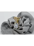 Aur galben 14K 14K (585) Zircon cercei vec079y Rusesc Sovietic URSS Stil Vintage Art Deco style