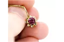 14 Karat Gelbgold 14K (585) Ruby ohrringe vec092y Russisch Sowjetisch UdSSR Vintage Stil Art Deco style