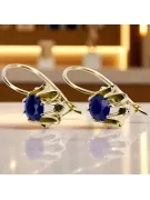 14 Karat Gelbgold 14K (585) Sapphire ohrringe vec092y Russisch Sowjetisch UdSSR Vintage Stil Art Deco style