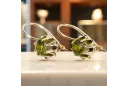 14k žluté zlato 14K (585) Yellow Peridot náušnice vec092y Russian Soviet USSR Vintage Jewlery Art Deco style
