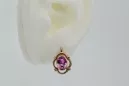 Vintage rose pink 14k 585 gold amethyst Ohrringe vec033 Russische sowjetische Stil