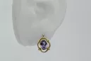 14-ка/желтое золото 14K (585) Alexandrite Серьги vec033y Русский Советский СССР Винтаж стиль Ар-деко style