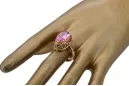 Роза 14k красный розовый золотой 585 Alexandrite кольцо VRC374R русский советский винтажный стиль