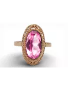 Rose 14K roșu roz de aur 585 alexandrite inel vRc374r rus sovietic stil de vintage