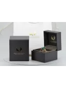 Anillo Estilo vintage Emerald Oro amarillo de 8 quilates vrc084x-em Art Deco Estilo ruso soviético URSS