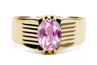 Amethyst 14k žlté zlato Ring Vintage Jewlery vrc007y-am Art Deco
