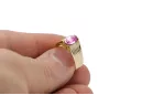 Vintage Anneau Amethyst Or jaune 14 carats vrc007y-am Art Deco Bijoux de l’URSS, style russe