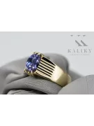 Joyería vintage Anillo Alexandrite Oro amarillo de 14 quilates vrc007y-ax Art Deco Estilo soviético ruso URSS
