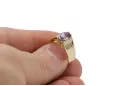 Vintažiniai amatai Žiedas Alexandrite 14k geltonas auksas vrc007y-ax Art Deco Sovietinis rusiškas SSRS stilius