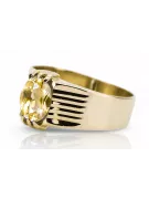 Каблучка Yellow Peridot 14К жовте золото Вінтаж стиль vrc007y-yp Art Deco Російські вінтажні прикраси Ар-деко, стиль СРСР