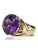 Винтаж стиль Кольцо Alexandrite 8-кактовое желтое золото vrc029x-ax Art Deco Русский советский стиль СССР