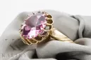 Amethyst 8K žlté zlato Ring Vintage Jewlery vrc035x-am Art Deco