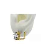 Yellow 8k gold 333 Zircon earrings vec003x-zi Russian Soviet USSR Vintage Art Deco style