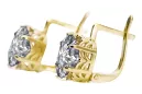 8K žluté zlato 333 Zircon náušnice vec003x-zi Russian Soviet USSR Vintage craft Art Deco style