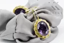 8K žlté zlato 333 Alexandrite náušnice vec007x-ax Russian Soviet USSR Vintage Art Deco style