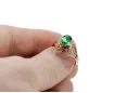 Ring Vintage craft Emerald χρυσό ροζ vrc012r-em Art Deco
