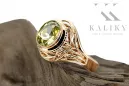 Ring Vintage craft Yellow Peridot čtrnáctinová růžová zlata vrc012r-yp Art Deco