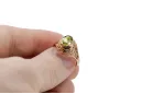Каблучка Вінтаж прикраси Yellow Peridot 14К рожеве червоне золото vrc012r-yp Art Deco Радянський російський стиль СРСР
