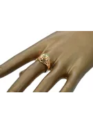 Ring Vintage craft Yellow Peridot čtrnáctinová růžová zlata vrc012r-yp Art Deco
