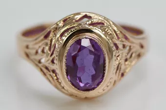 Винтаж украшения Кольцо Alexandrite Стерлинговое серебро 925 пробы vrc012s-ax Art Deco Советский винтажный стиль украшений Ар-де