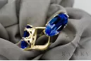 Aur galben 8K 750 Sapphire cercei vec021z-sp Rusesc Sovietic URSS Vintage Art Deco style