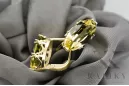 8К Жовте золото 750 Yellow Peridot Сережки vec021z-yp Російський Радянський СРСР Вінтаж Ар-деко style Art Deco