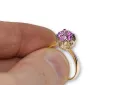 14k Rose Gold Ring Amethyst Vrc366r Ruský sovětský vintage styl