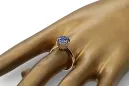 Ring Vintage Jewlery Sapphire čtrnásťkaraté ružové zlato vrc051r-sp Art Deco
