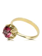Ring Vintage Ruby 14k žlté zlato vrc051y-rb Art Deco