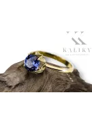 Sapphire 14k žluté zlato Ring Vintage craft vrc051y-sp Art Deco