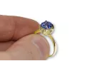 Anillo Sapphire Oro amarillo de 14 quilates Estilo vintage vrc051y-sp Art Deco Estilo de la URSS
