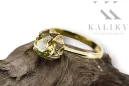 Aur galben 14K Yellow Peridot Inel Stil Vintage vrc051y-yp Art Deco Bijuterii din URSS, stil rusesc