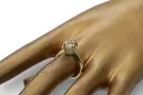 Aur galben 14K Yellow Peridot Inel Stil Vintage vrc051y-yp Art Deco Bijuterii din URSS, stil rusesc