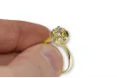 Aur galben 14K Yellow Peridot Inel Stil Vintage vrc051y-yp Art Deco Bijuterii din URSS, stil rusesc
