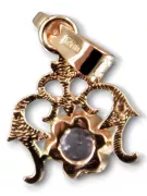Zawieszka z różowego 14k złota z Aleksandrytem vpc004r-ax Vintage Biżuteria Art Deco Rosyjska biżuteria w stylu ZSRR