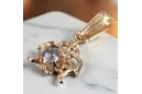 Zawieszka z różowego 14k złota z Aleksandrytem vpc004r-ax Vintage Biżuteria Art Deco Rosyjska biżuteria w stylu ZSRR