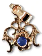 Pendant Vintage Sapphire čtrnásťkaraté ružové zlato vpc004r-sp Art Deco