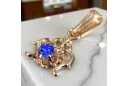 Sapphire Розовое золото 14 карат Кулон Винтаж изделия vpc004r-sp Art Deco Советский русский стиль СССР