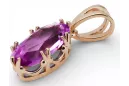 Pakabukas Vintage stiliaus Ametistas Original Vintage 14K Rose Gold vpc019r