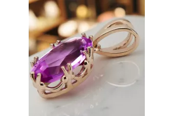Anhänger Vintage-Stil Amethyst Original Vintage 14 K Roségold vpc019r