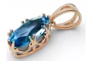 Prívesok Vintage Aquamarine štýl Originálny vintage 14K Produkt s ružovým zlatom vpc019