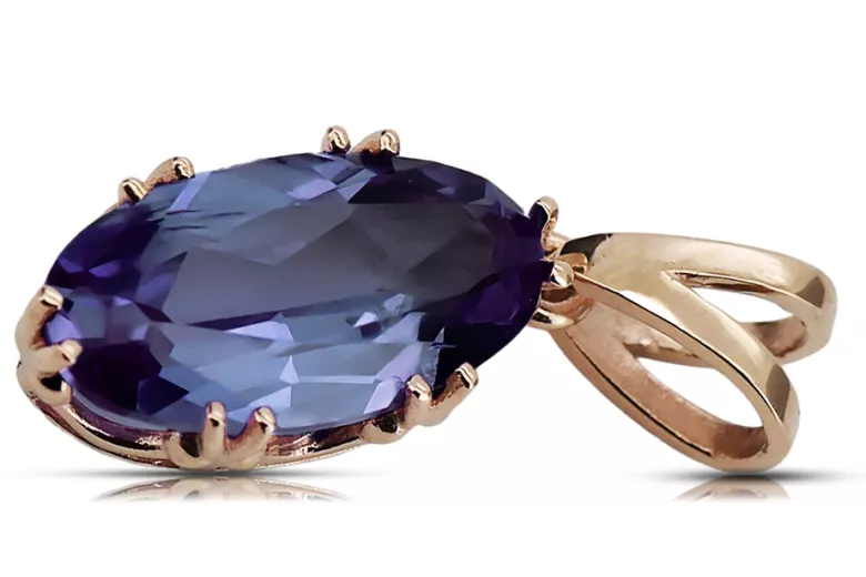 Alexandrit Originales Vintage-Roségold aus 14 Karat Anhänger Vintage vpc019r