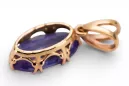 Pandantiv Vintage Craft  Alexandrit Original vintage din aur roz de 14k vpc019r