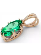 Κεραυνός Σμαραγδιού Original vintage 14k από ροζ χρυσό Vintage κοσμήματα vpc019r